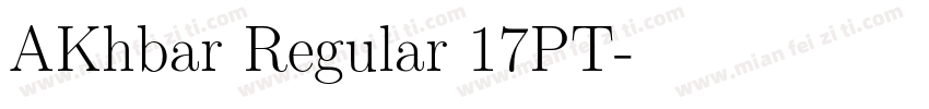 AKhbar Regular 17PT字体转换